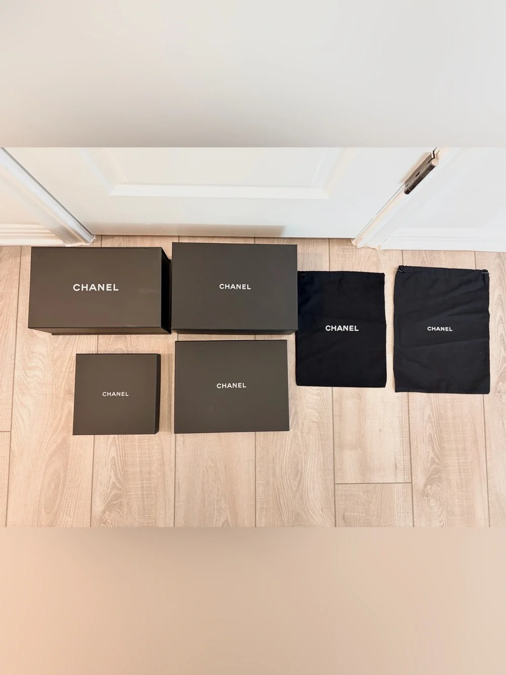 Authentic CHANEL 6 PIECES Bundle 4 Boxes + 2 Small Dust Bags & Accessories